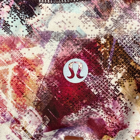 Lululemon Everlux and Mesh Cropped Tank Urbantricity Multi/Dark Terracotta Sz 6 - Picture 11 of 14